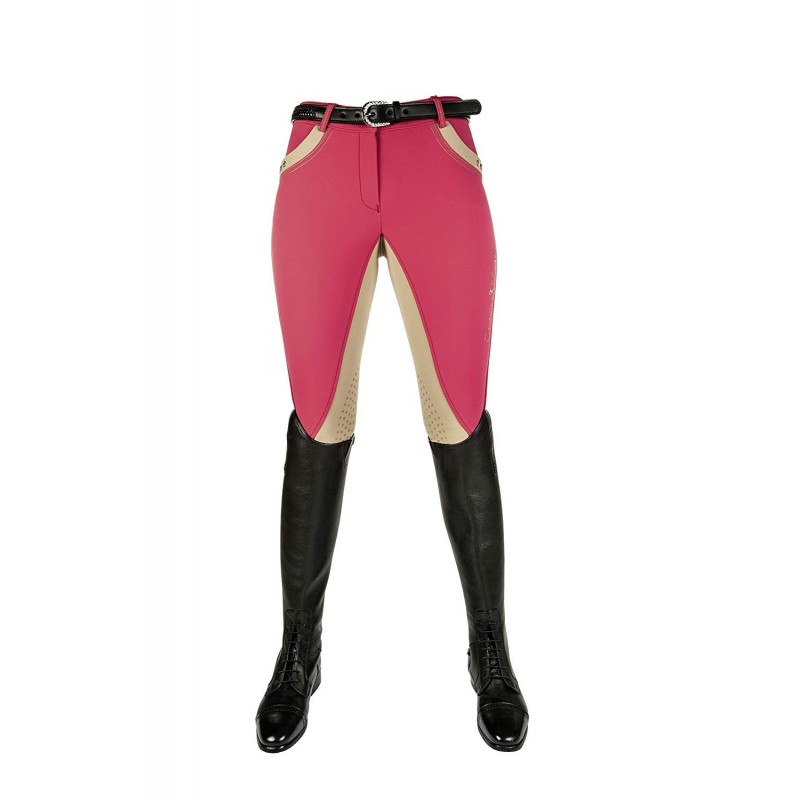 Pantalon d'équitation rose et beige CAVALLINO MARINO