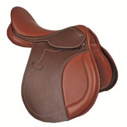 Selle d'obstacle cuir marron HKM